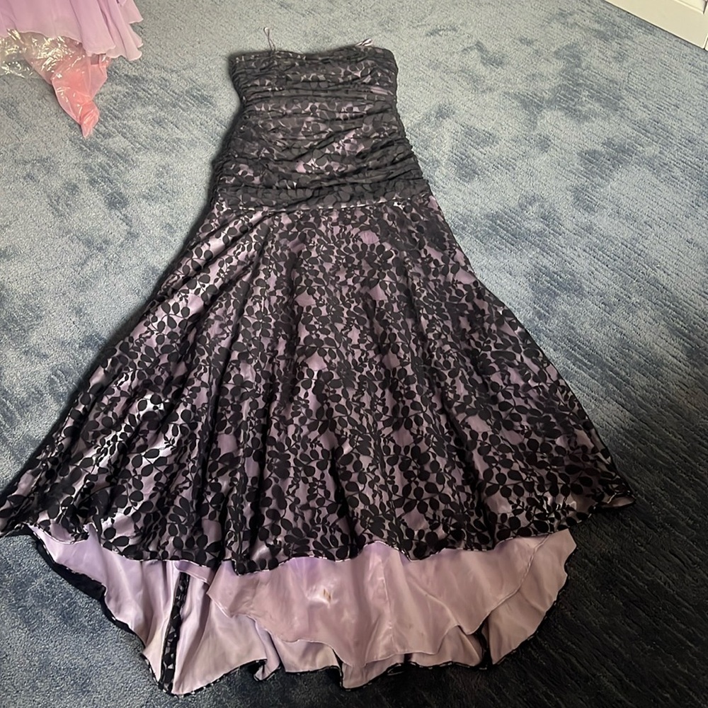 Badgley Mischka strapless gown